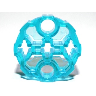 1x New Genuine LEGO Trans-Light Blue Technic, Axle Connector Block Round with 2 Pin Holes and 3 Axle