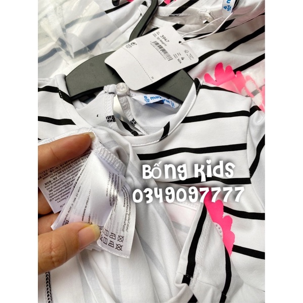 Váy Hè Bé Gái Kiểu Jumsuit Trái Tim Kẻ MOR