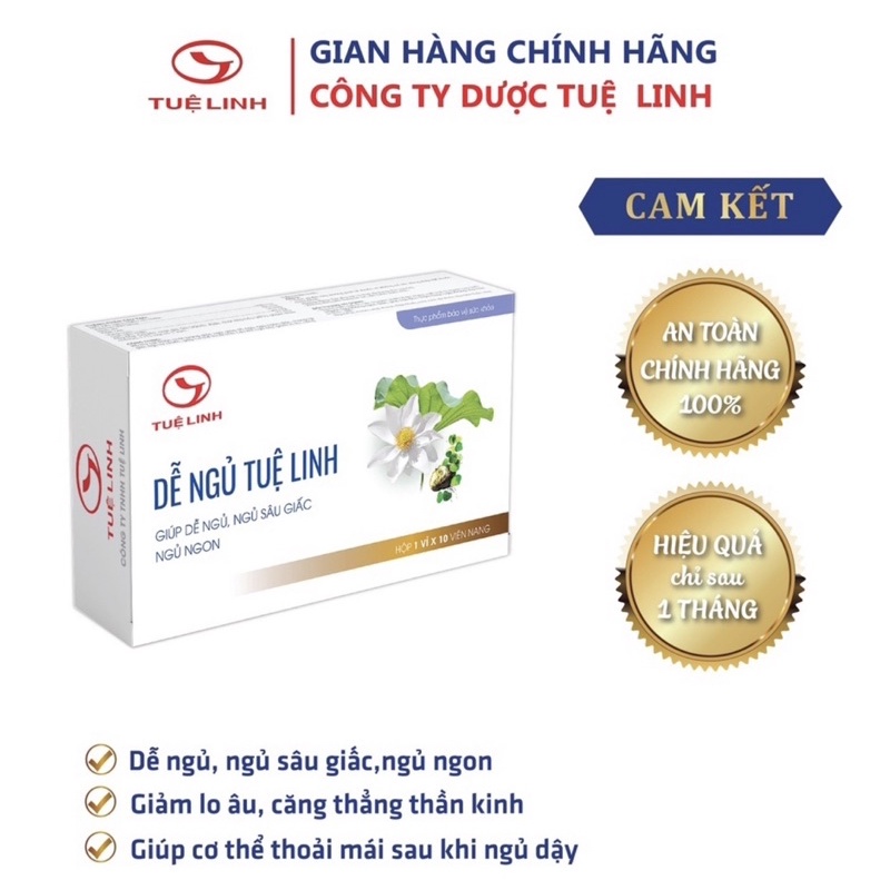 Dễ Ngủ Tuệ Linh_ mang lại giấc ngủ tự nhiên, giúp cơ thể thoải mái sau khi ngủ dậy, ko phụ thuộc vào t.h.u.ố.c