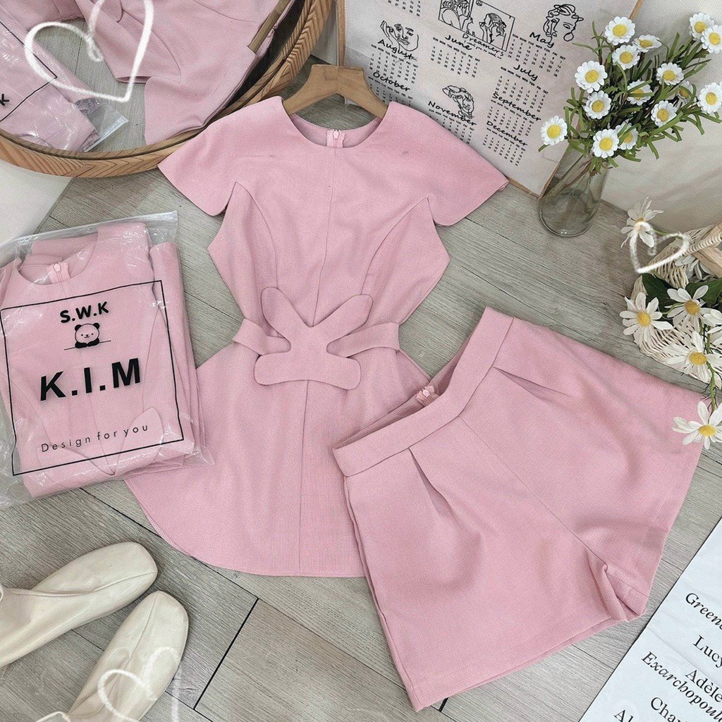 Sét Peplum Phối Nơ Sang Chảnh Đi Tiệc Bigsize Quỳnh Anh Từ 50kg Đến 100kg (M/L/XL/XXL)