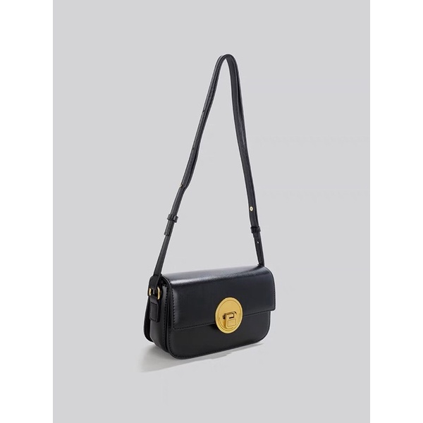 Túi xách nữ đeo chéo, kẹp nách thời trang khoá tròn gập chất liệu da PU