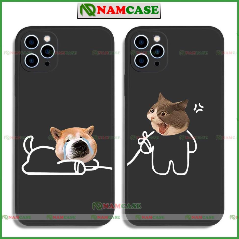 Ốp lưng iphone cặp đôi hoạt hình độc lạ chó mèo ngộ nghĩnh dễ thương đẹp cho ip 6/6s/7/8/X/XS/11/12/13/14 Pro Plus Max