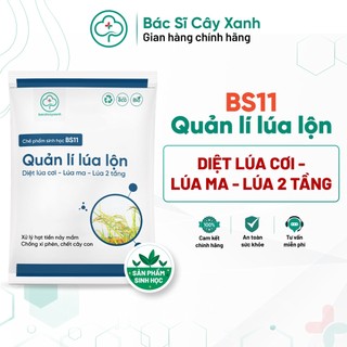 Chế phẩm xử lý lúa lộn, lúa cỏ, lúa 2 tầng, chống xì phèn, chết cây con BS11 Quản lý lúa lộn 500g NSX Bacsicayxanh