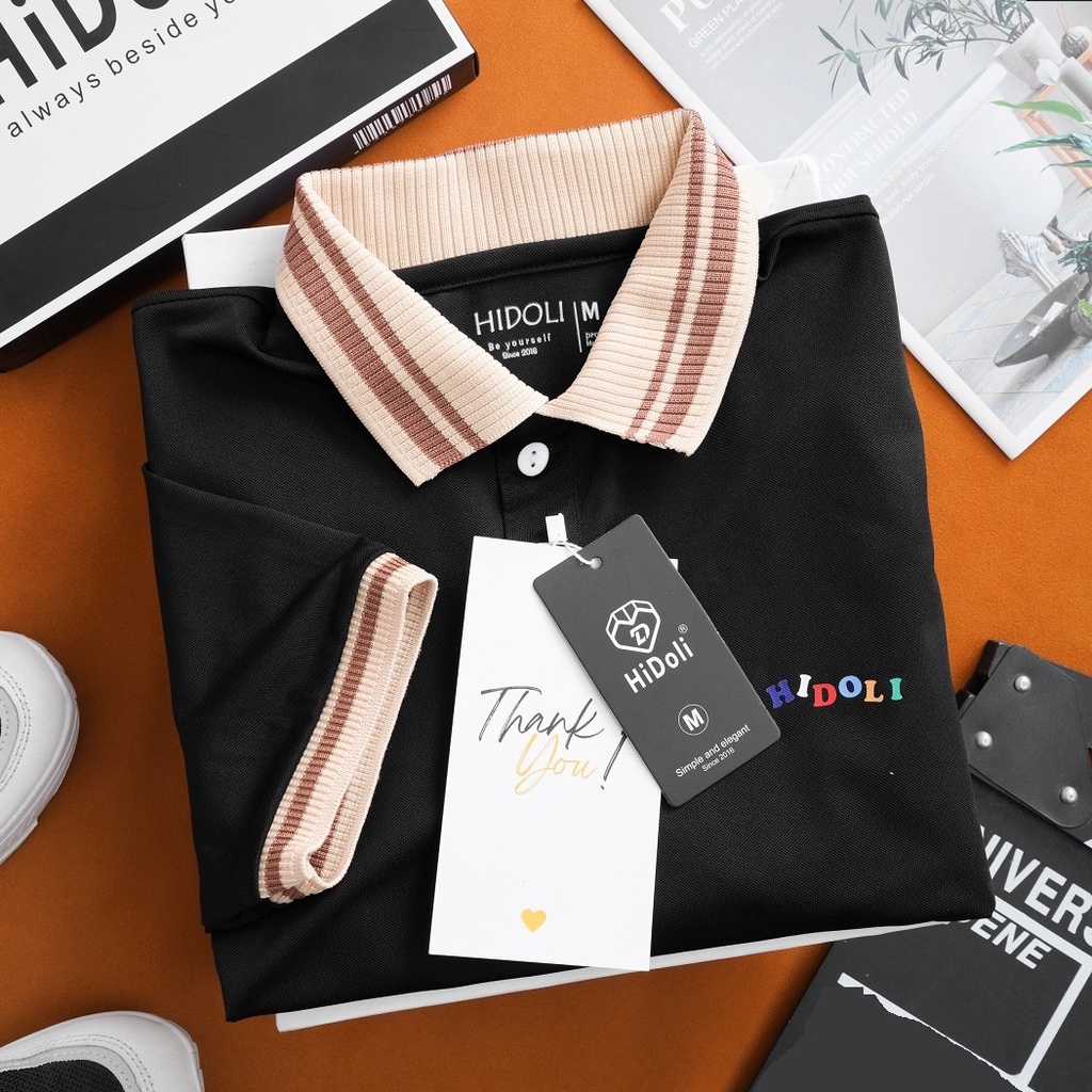 Áo polo nam nữ phối màu basic - áo thun thời trang chất thun cá sấu thấm hút mồ hôi