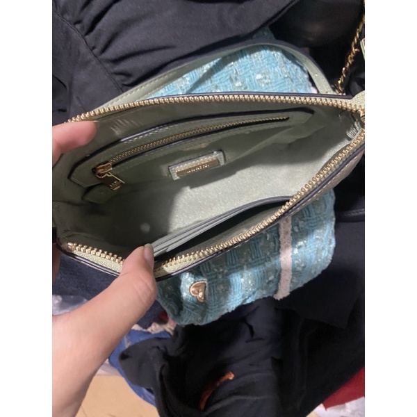 Túi kẹp nách đeo vai xanh lá lyn auth