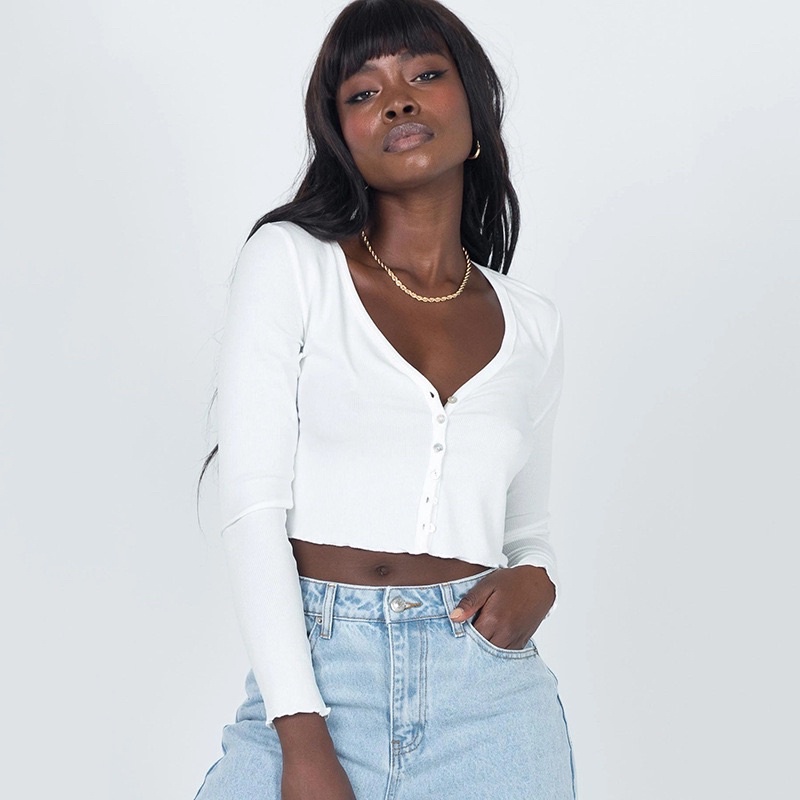 ÁO THUN GÂN CROPTOP DÀI TAY