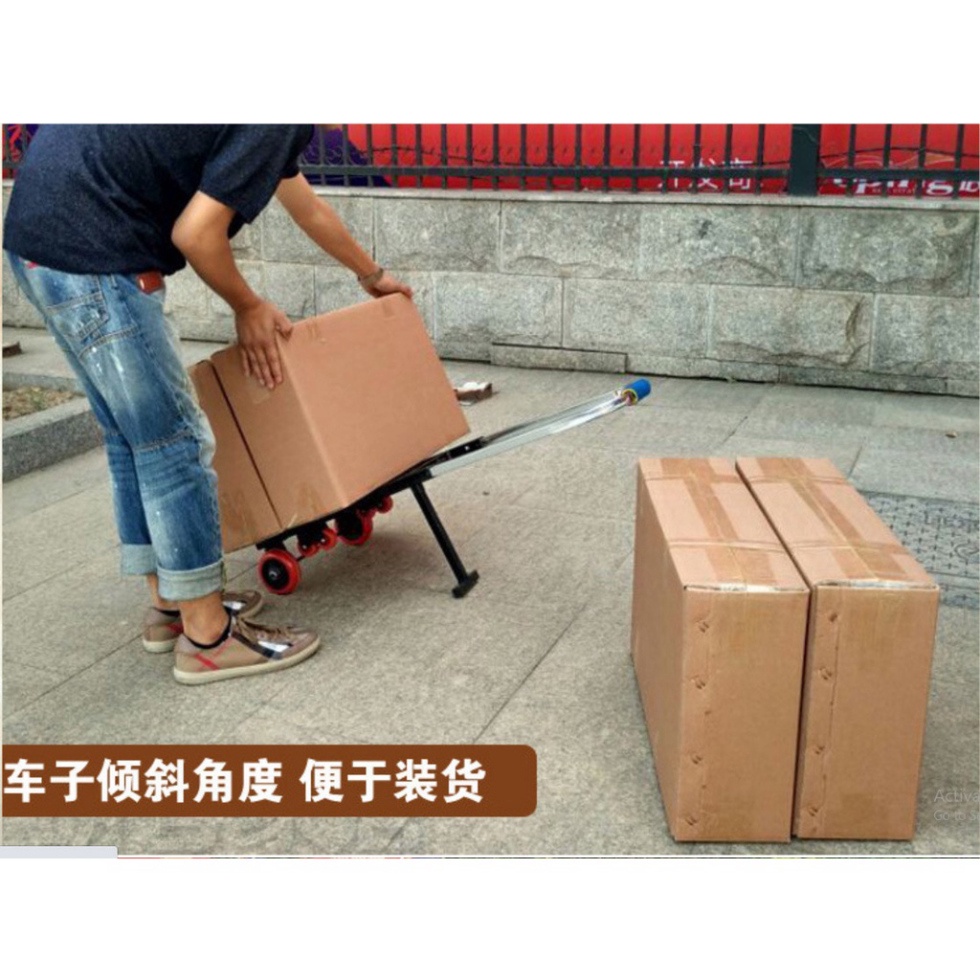 *HOT* Xe Kéo Hàng Gấp Gọn 2 bánh trọng tải 65kg XKT02 - 2b sắt tròn