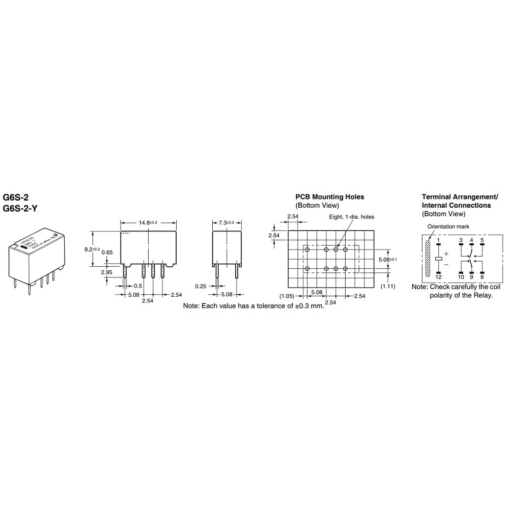 Omron Relay 2A 24V  G6S-2 DC24