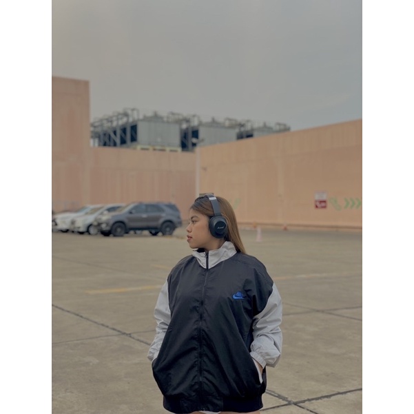 Áo Khoác Jacket Nike Swoosh Vintage Logo Thêu To Nam Nữ Vải Dù 2 Lớp Cao Cấp LBsar