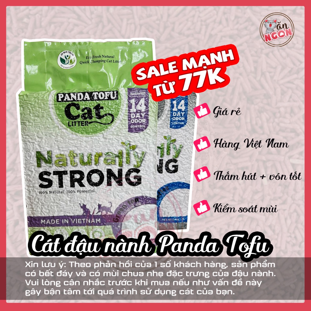 🔥Sale to🔥 Cát đậu nành Panda Tofu 7L 2,4kg - Cát vệ sinh cho mèo - Cát mèo