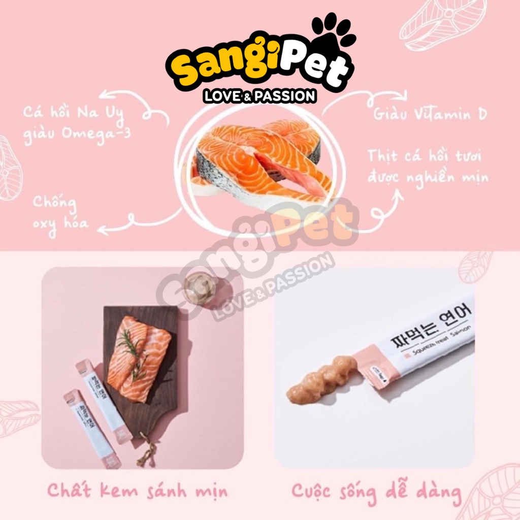 Soup thưởng cho mèo Squeeze Treat 12g - súp thưởng cao cấp từ Hàn Quốc