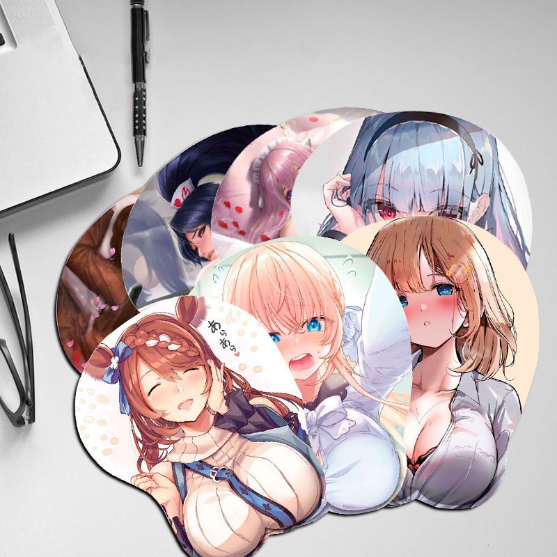 Tấm Lót Chuột Đệm Cổ Tay Silicon 3D Anime