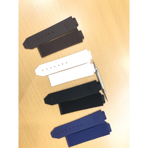 Dây đồng hồ Hublot Nam nữ case 38,size 15-23-20,cao su kẻ,tặng tool thay dây