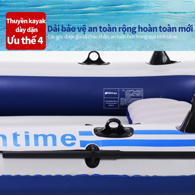 Hơi phao xuồng bơm hơi thuyền câu cá INTIME chứa 3-4 người chắc chắn cho Kayak dã ngoại