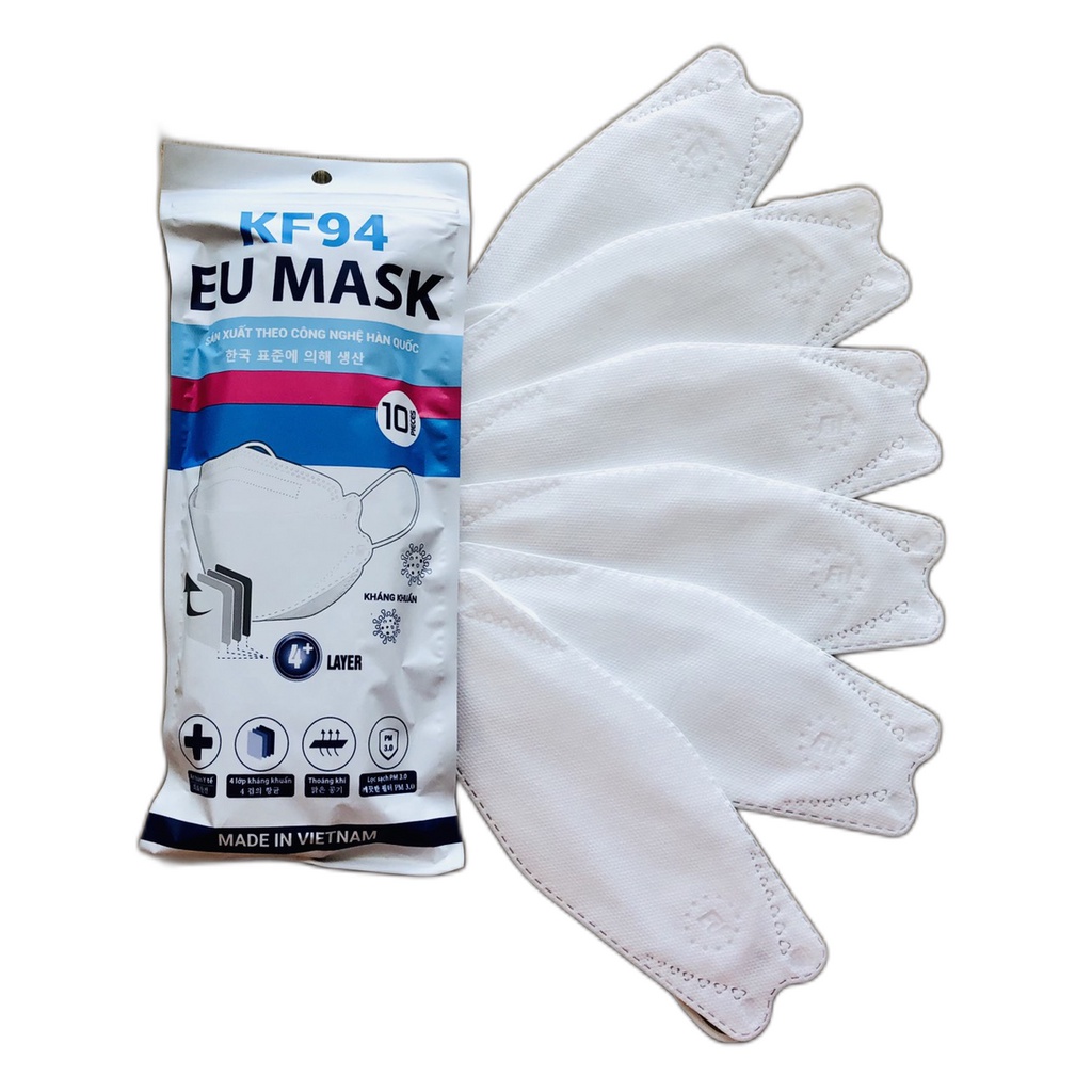 Khẩu Trang Y Tế 4D KF94 EU Mask Kháng Khuẩn, Ngăn Khói Bụi