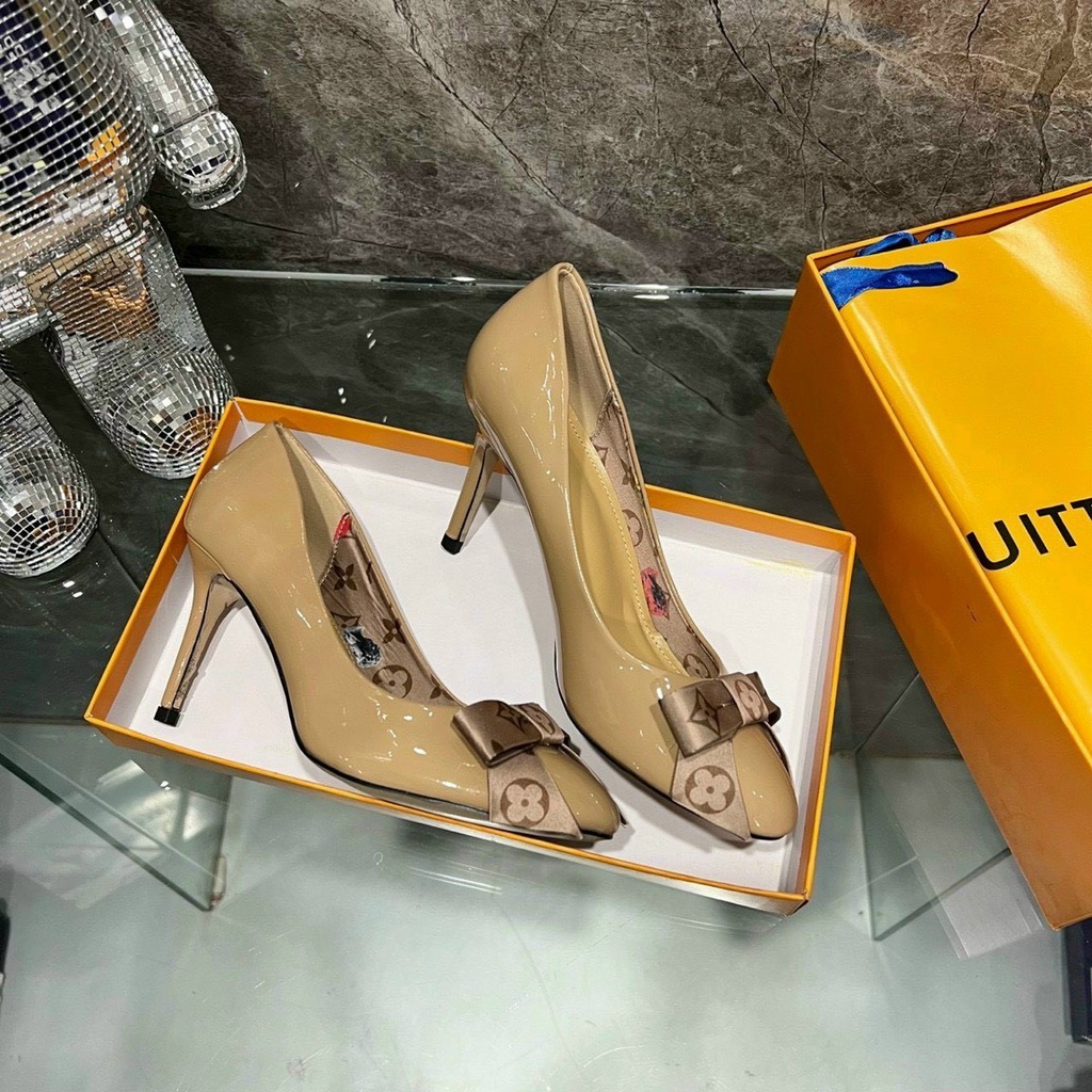 Dép GC Cao 5 Phân Mũi Tròn Và Nhọn Gắn Nơ Siêu Xinh size 35-38