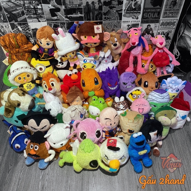 🧸Gấu bông 2hand Pokemon One Pieces