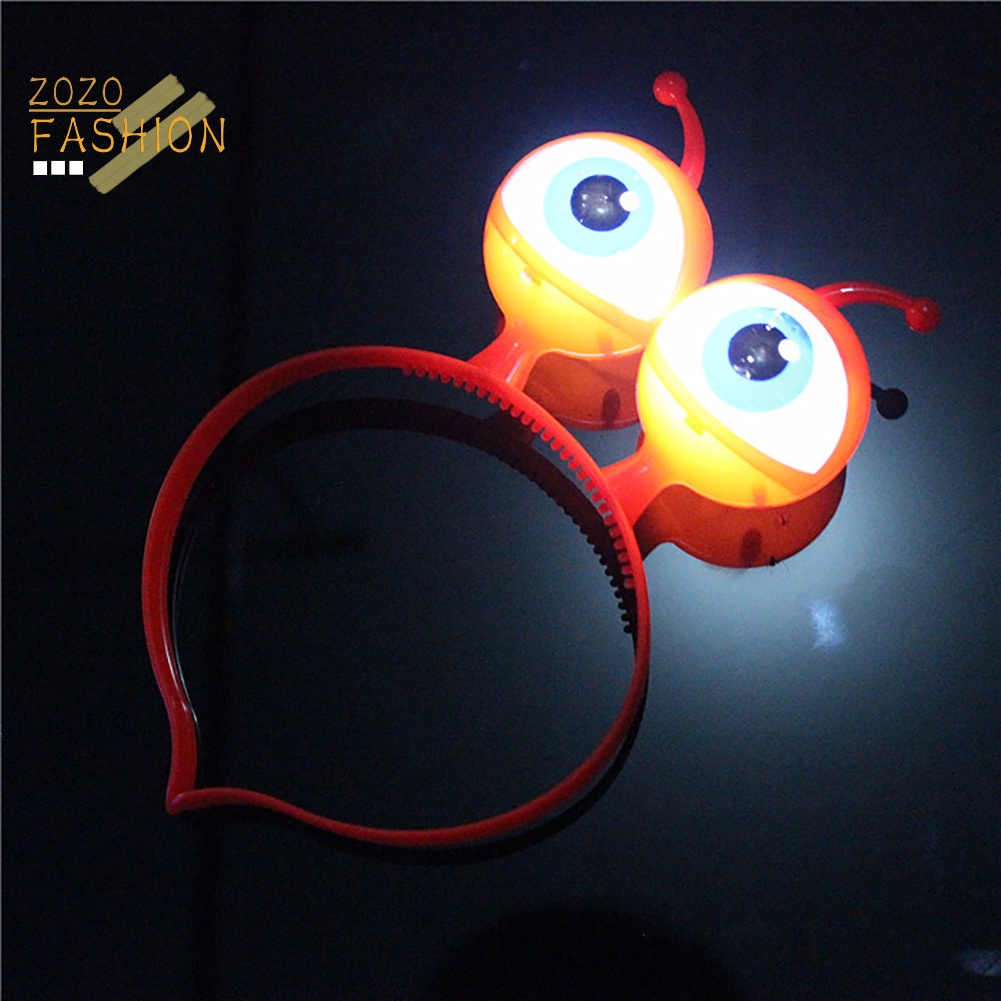 Băng Đô Cài Tóc Hình Đôi Mắt Người Ngoài Hành Tinh Có Đèn LED Phát Sáng
