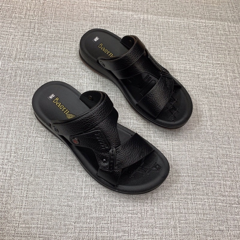 dép da nam da bò  đế kếp 3 p trống trơn trượt siêu bền siêu êm!!!