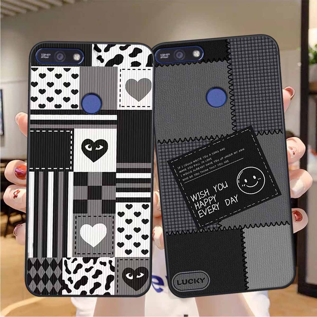 Ốp Huawei Honor 7A / 7C / x30i Họa Tiết Đen Trắng