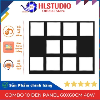 Bộ combo 10 đèn panel 60x60cm 48w ánh sáng trắng hl studio