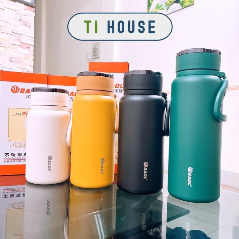 Bình giữ nhiệt BAOL 600ml, 780ml, 1000ml , 1200ml, 1500ml inox 304 Nắp titan - Hàng cao cấp sang trọng