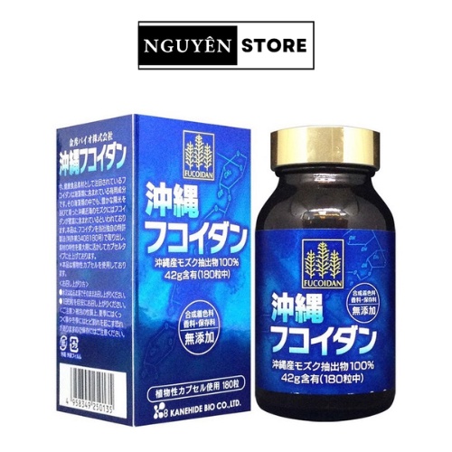 [Hàng Auth] Viên uống Okinawa Fucoidan Kanehide Bio - Fucoidan xanh Nhật Bản 180 viên - Hỗ trợ điều tri u bướu