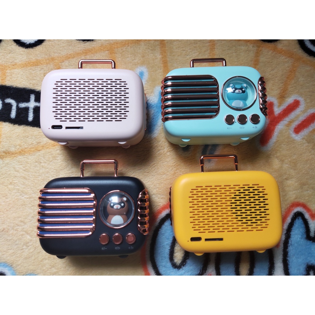 Loa Bluetooth Thú Cưng Dễ Thương Retro Hành Lý - Bảo hành 3 tháng