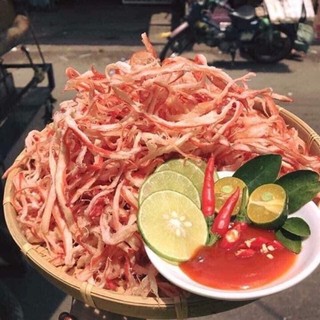 Mực Xé Sợi Hấp Dừa Thái Lan 500gr - Ăn vặt snack
