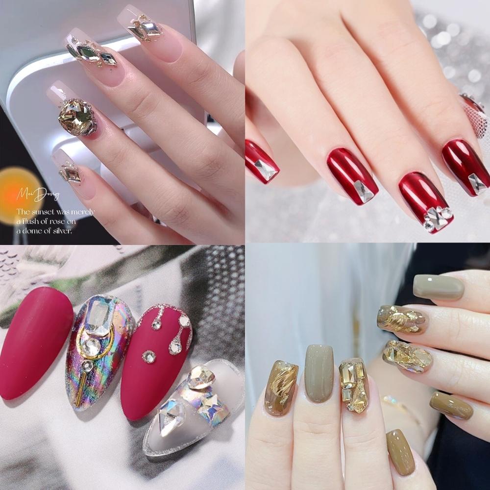 Đá khối nail chân bằng mix 100 viên size nhỏ