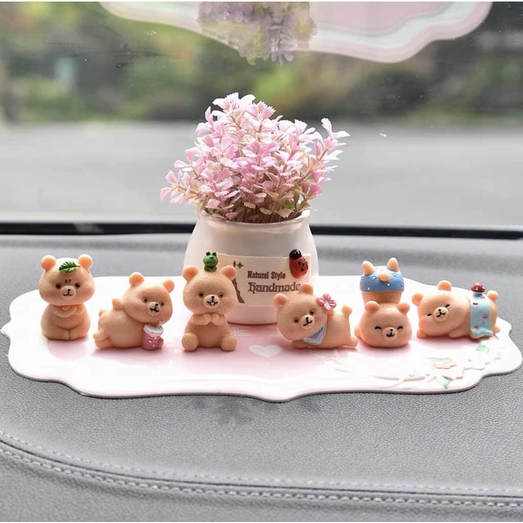 Trang trí taplo ô tô hình gấu nâu dễ thương - Gấu nâu để taplo ô tô trưng bày , Phụ Kiện Trang Trí Hơi , Xe Hơi, Bàn Làm