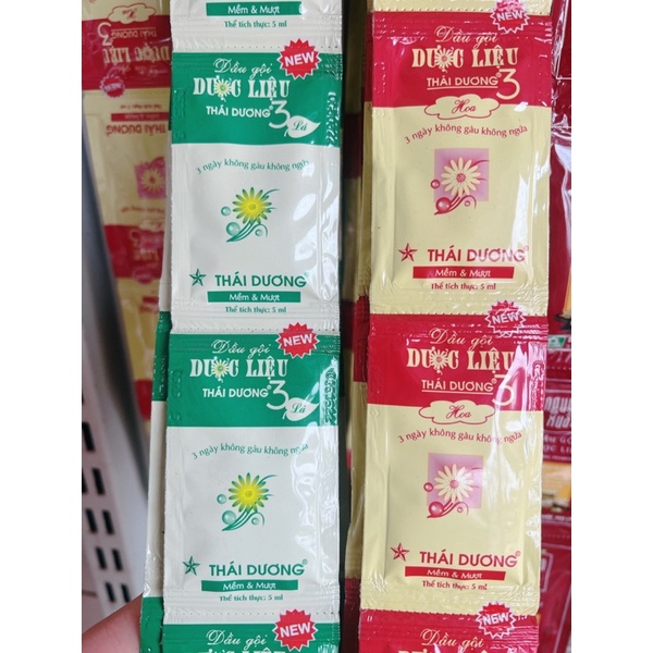 Dầu gội Thái Dương 3 xanh đỏ dạng gói