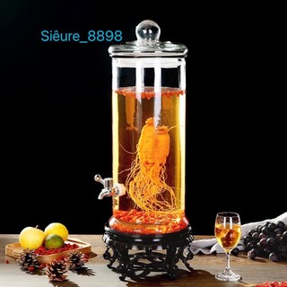 Bình ngâm rượu trụ trơn 12 lít - có vòi & không vòi