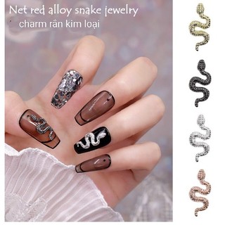 Charm rắn kim loại trang trí nail