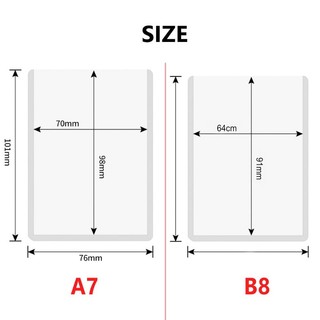 Tấm nhựa đựng ảnh thẻ bo góc Toploader size A7 có ám xanh