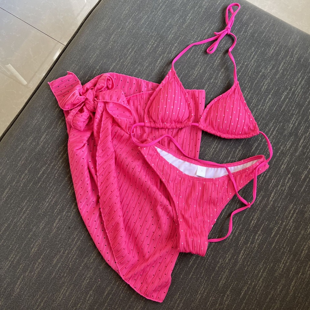 Bộ Bikini Ba Mảnh Dây Rút Sau Lưng Mới | BigBuy360 - bigbuy360.vn