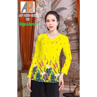 bộ bà ba in 4D (40-72kg)mặc vừa-ẢNH THẬT PHÍA SAU(bộ áo kèm quần)