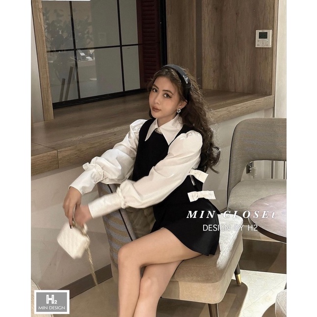 Set 3in1 áo sơ mi, áo gile kèm chân váy xẻ - 𝐕𝐘.𝐂𝐋𝐎𝐓𝐇𝐄𝐒 𝐂𝐇𝐔𝐘𝐄̂𝐍 𝐇𝐀̀𝐍𝐆 𝐐𝐔𝐀̉𝐍𝐆 𝐂𝐇𝐀̂𝐔 𝐂𝐇𝐈́𝐍𝐇 𝐇𝐈𝐄̣̂𝐔