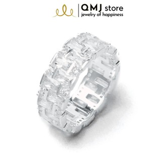QMJ Nhẫn bạc Nữ Thần nạm đá maget lấp lánh, sang trọng dòng cao cấp - Q277