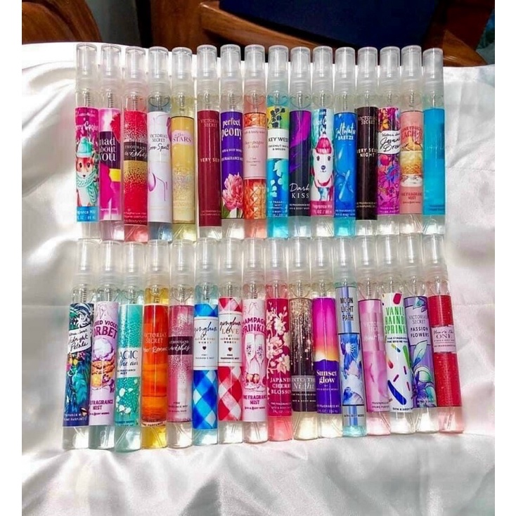 Xịt thơm bath & Body works, victoria serect mini đủ mùi nam nữ 10ml