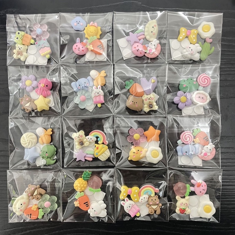 Sét 4 sticker 3D nhiều hình siêu dễ thương❤️