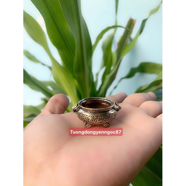 Lư đồng nhỏ mini trang trí