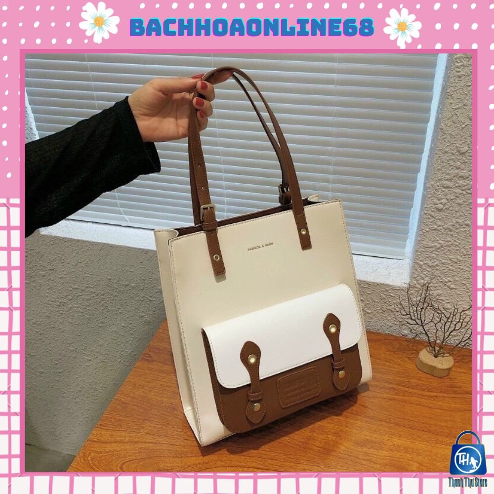 Túi Tote Da kẹp nách đeo vai để vừa A4 đi học đi chơi thời trang giá rẻ LEFU Bachhoaonline68 705