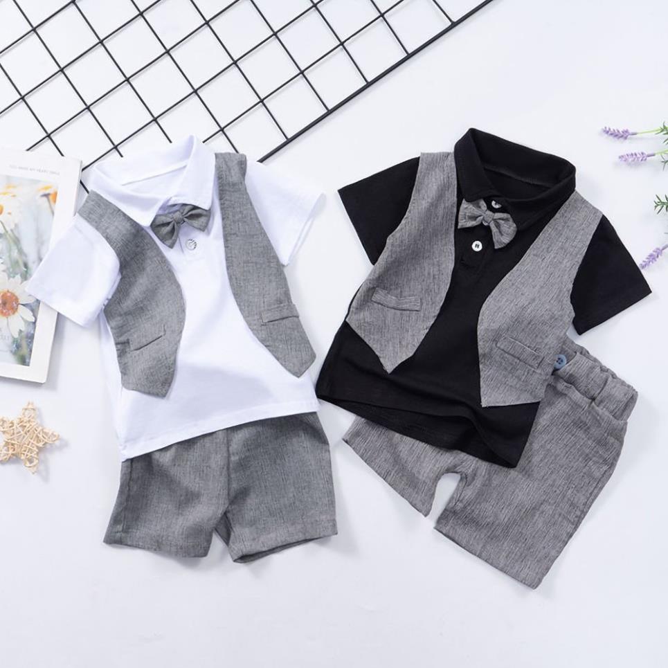 Set đồ bé trai Set đồ mùa hè sành điệu cho bé trai chất liệu vải siêu mịn, siêu mát, không quá dày, T10