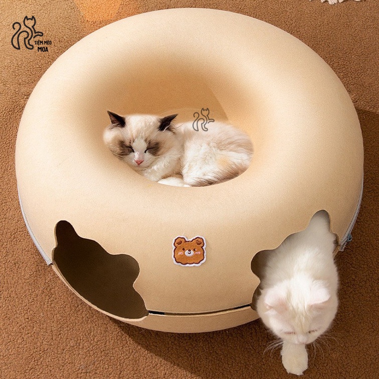 Đường hầm bánh donut - Đồ chơi cho mèo cưng - Tiệm Mèo Moa