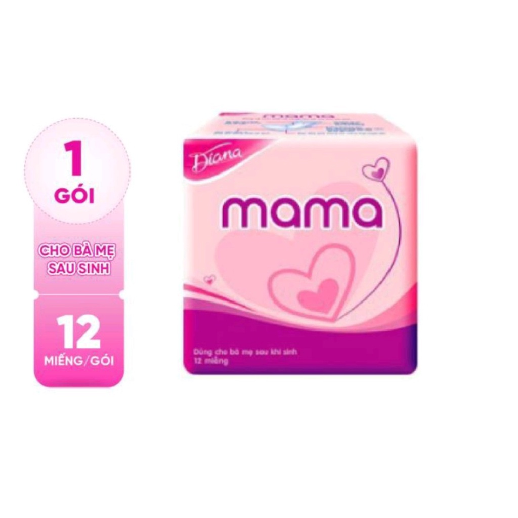 T12/26 Băng vệ sinh Diana Mama 12 miếng/gói