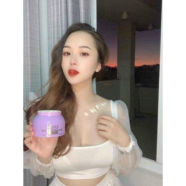 01 hộp kem dưỡng trắng da body Livy’s tím 250g