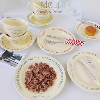 Bộ Tách Đĩa Gốm Sứ Cheese Plate Kiểu Pháp Decor