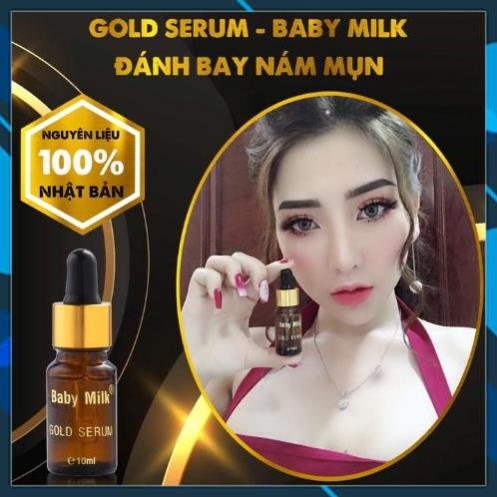 Gold Serum Baby Milk Dưỡng Trắng Da, Đánh Bay Nám Mụn 10ml - Hàng Hiệu Cao Thiên Nhi