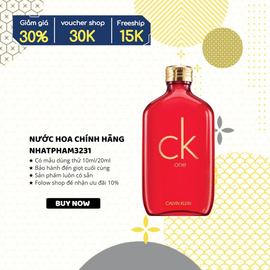 CK One - Collector's Edition EDT 10ml Chính Hãng